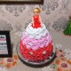 Tri Color Floral Roses Barbie Cake Delivery in Ghaziabad
