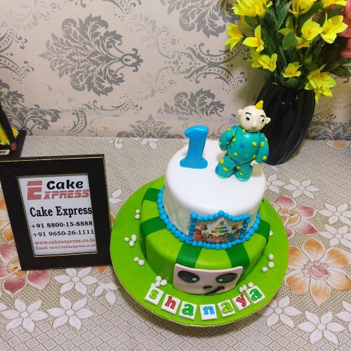 Cocomelon Theme Fondant Cake Delivery in Ghaziabad
