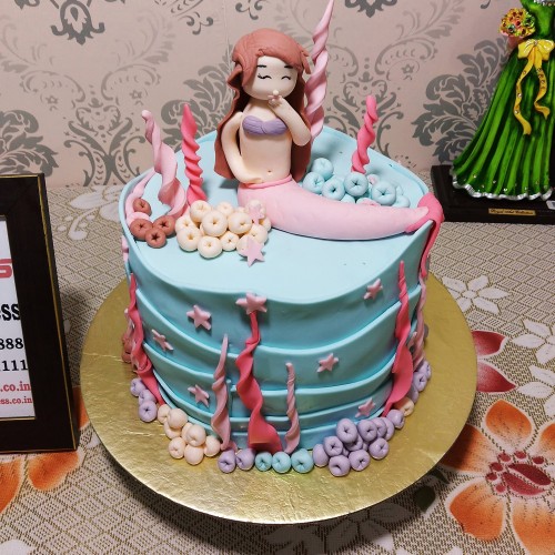 Mermaid Theme Fondant Cake Delivery in Ghaziabad