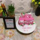 Pink Half Birthday Cake For Girl Delivery in Ghaziabad