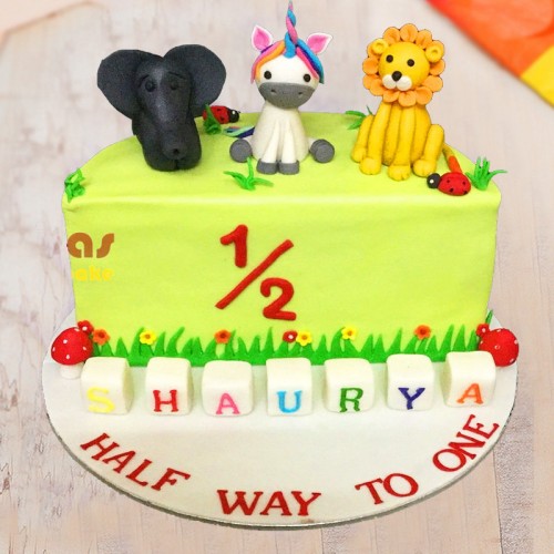 Halfway To One Fondant Cake Delivery in Ghaziabad