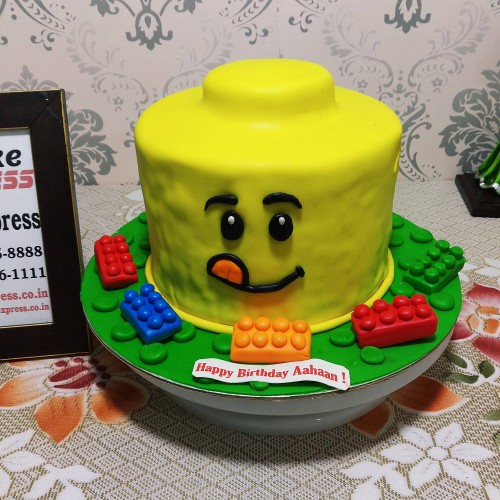 Lego Head Fondant Cake Delivery in Ghaziabad