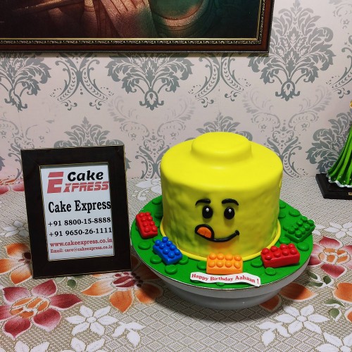 Lego Head Fondant Cake Delivery in Ghaziabad
