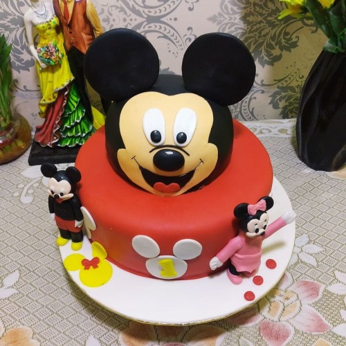 Naughty Mickey Mouse Fondant Cake Delivery in Ghaziabad