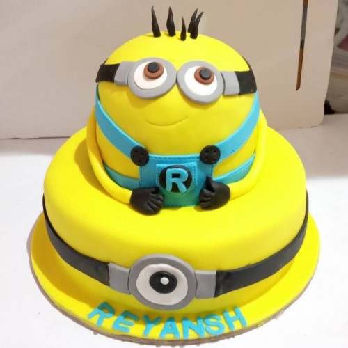 2 Tier Minion Cake Delivery in Ghaziabad