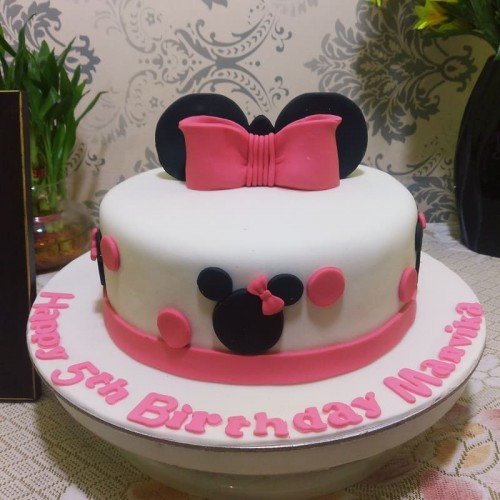 Minnie Mouse Theme Birthday Cake Delivery in Ghaziabad