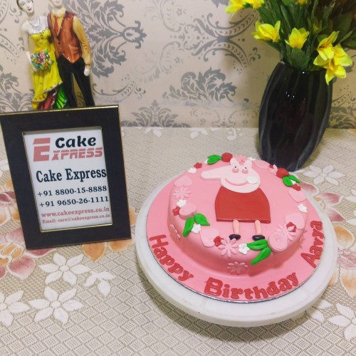 Pink Peppa Pig Designer Cake Delivery in Ghaziabad