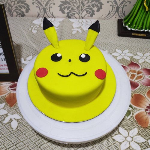 Pikachu Cartoon Fondant Cake Delivery in Ghaziabad