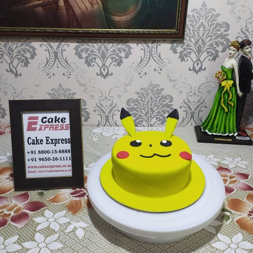 Pikachu Cartoon Fondant Cake Delivery in Ghaziabad