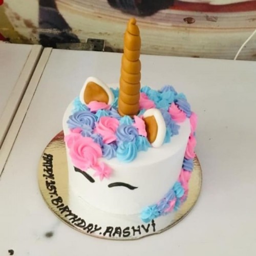 Unicorn Theme Semi Fondant Cake Delivery in Ghaziabad