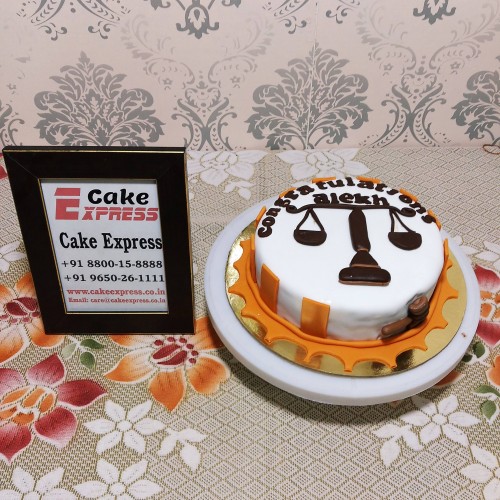 Law Theme Customized Cake Delivery in Ghaziabad