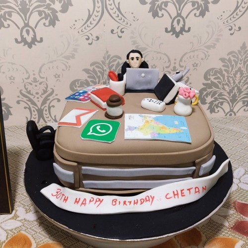Workaholic Guy Professional Theme Cake Delivery in Ghaziabad