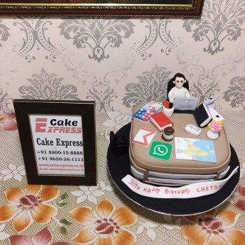 Workaholic Guy Professional Theme Cake