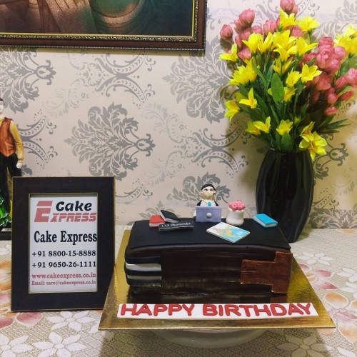 Office Guy Theme Fondant Cake Delivery in Ghaziabad
