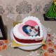 Red Velvet Heart Photo Cake Delivery in Ghaziabad