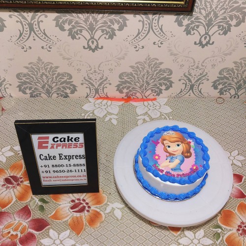 Disney Princess Sofia Round Photo Cake Delivery in Ghaziabad