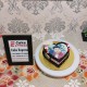 Heart Shape Chocolate Photo Cake Delivery in Ghaziabad