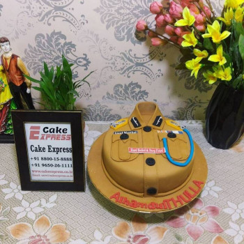 Police Uniform Theme Fondant Cake