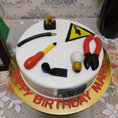 Electrician Tools Theme Fondant Cake Delivery in Ghaziabad