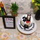 Girl with Dog Theme Fondant Cake Delivery in Ghaziabad