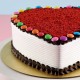 Hearty Red Velvet Gems Cake Delivery in Ghaziabad