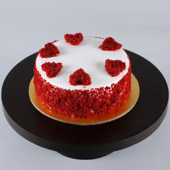 Red Hearts Velvet Cake