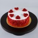 Red Hearts Velvet Cake Delivery in Ghaziabad