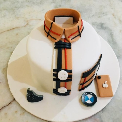 Fondant Shirt Theme Cake Delivery in Ghaziabad