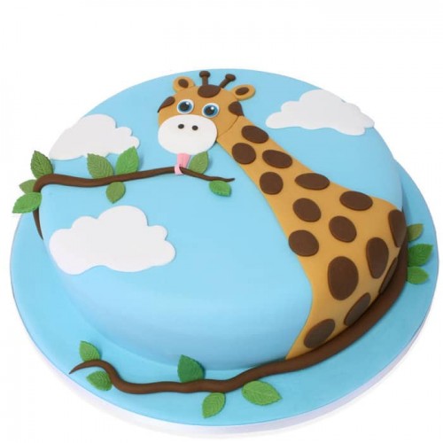 Giraffe in Clouds Fondant Cake Delivery in Ghaziabad