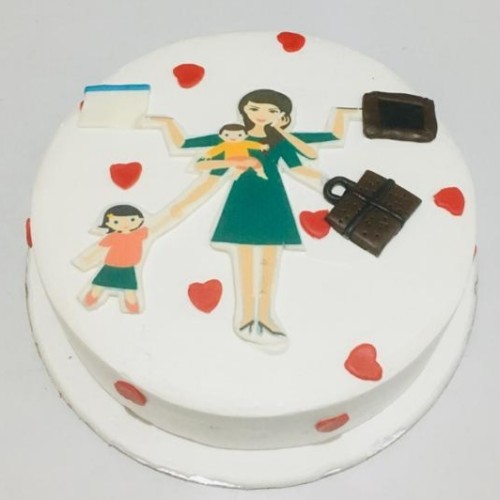 Mother and Kids Cream Cake Delivery in Ghaziabad