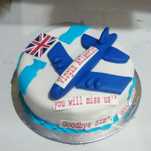 Virgin Plane Birthday Cake Delivery in Ghaziabad