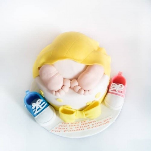 Baby Shower Special Fondant Cake Delivery in Ghaziabad
