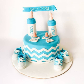 Baby Welcoming Fondant Cake