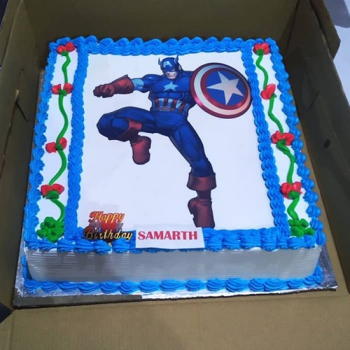 Captain America Photo Cake Delivery in Ghaziabad