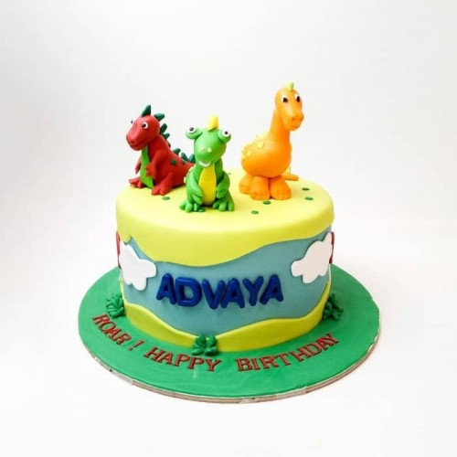 Dinosaur Diaries Fondant Cakes Delivery in Ghaziabad