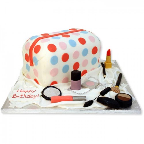 Makeup Bag Fondant Cake Delivery in Ghaziabad
