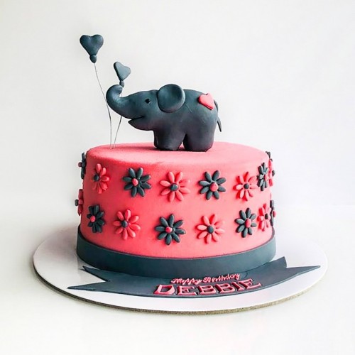 Baby Elephant Fondant Cake Delivery in Ghaziabad