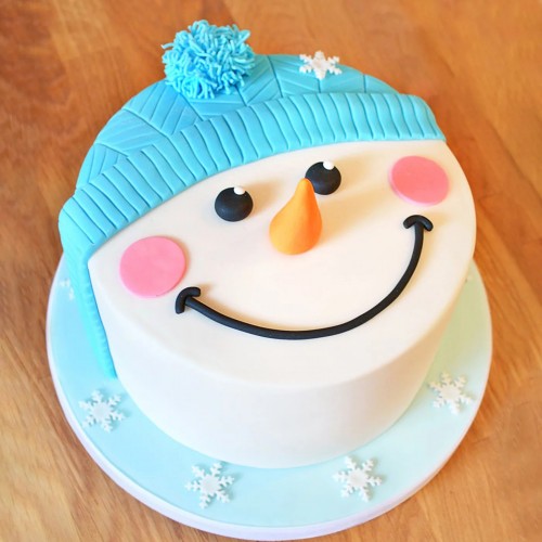 Snowman Fondant Cake Delivery in Ghaziabad