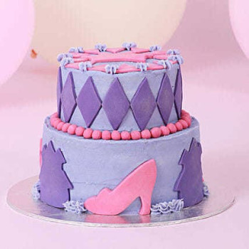 Designer Two Tier Cake For Girls