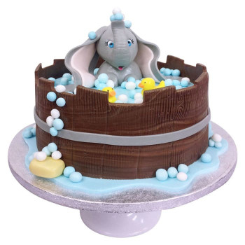 Dumbo in a Bath Tub Fondant Cake