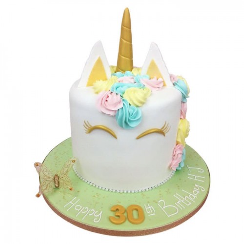 Golden Unicorn Fondant Cake Delivery in Ghaziabad