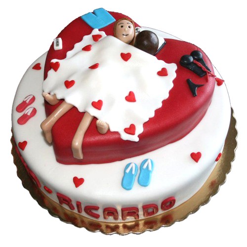 Honeymoon Themed Bachelor Party Cake Delivery in Ghaziabad