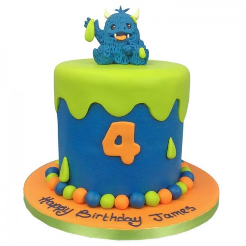Little Monsters Fondant Cake Delivery in Ghaziabad