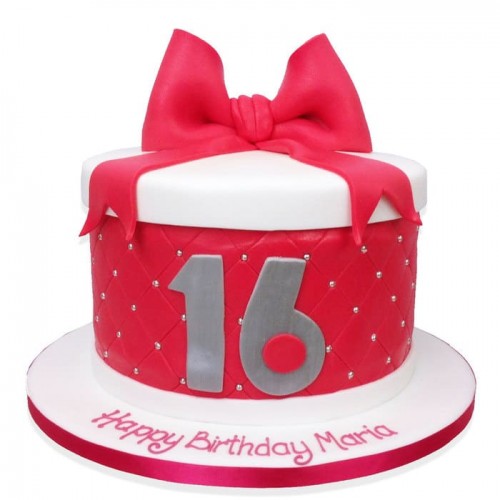 Red Hat Box Fondant Cake Delivery in Ghaziabad