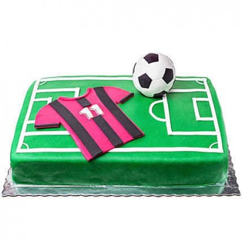 Soccer Field Theme Fondant Cake Delivery in Ghaziabad