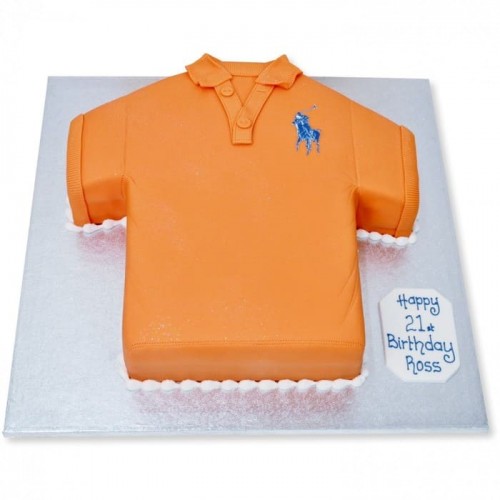 Orange Polo Shirt Fondant Cake Delivery in Ghaziabad