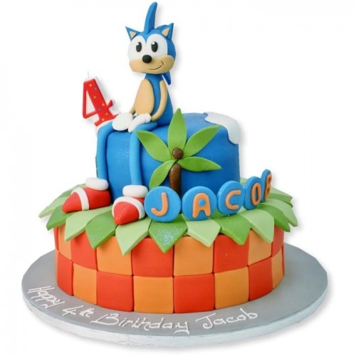 Sonic Hedgehog Fondant Cake Delivery in Ghaziabad