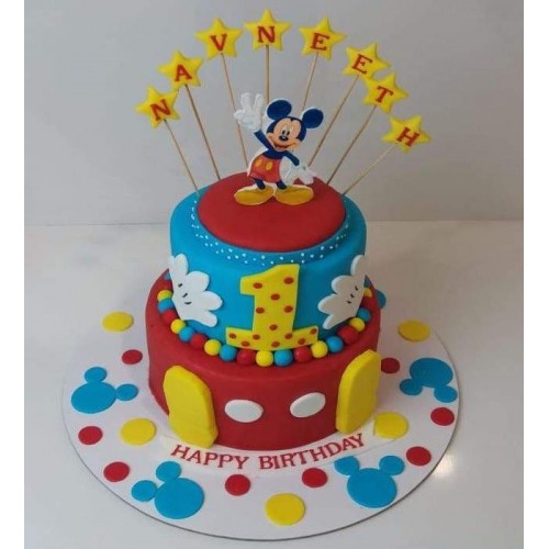 Mickey Mouse Fondant Theme Cake Delivery in Ghaziabad