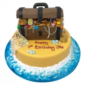 Pirate Treasure Chest Fondant Cake Delivery in Ghaziabad