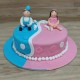 Cute Boy and Girl Theme Fondant Cake Delivery in Ghaziabad